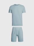 Blue Shorts Pyjama Set - Cotton Stretch  Men