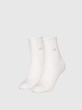 White 2 Pack Short Socks  Women