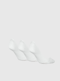 White 3 Pack Invisible Socks   Women