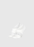 White 2 Pack Invisible Footie Socks  Women