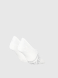 White 2 Pack Invisible Footie Socks  Women