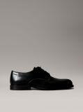 Black Leather Cushioned Derby Lace-Up Shoes  Men