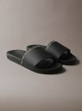 Black Contoured Logo Sliders  Men