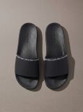 Black Contoured Logo Sliders  Men