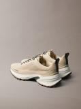 Beige Trailblazer — Knit Mesh Runner Trainers  Men