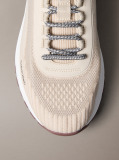 Beige Trailblazer — Knit Mesh Runner Trainers  Men