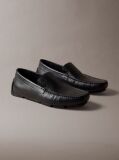 Black Leather Driving Loafer  Men