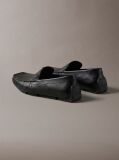 Black Leather Driving Loafer  Men