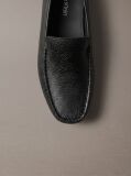 Black Leather Driving Loafer  Men
