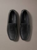 Black Leather Driving Loafer  Men