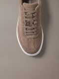 Καφέ Σουέτ Sneakers Με Signature Λογότυπο  Άνδρας