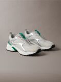 White Knit and Metallic Runner Trainers  Men