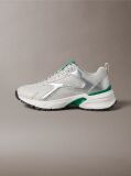White Knit and Metallic Runner Trainers  Men