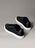Μαύρο Δερμάτινα Sneakers Με Μοτίβο Λογότυπου  Γυναίκα