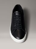 Μαύρο Δερμάτινα Sneakers Με Μοτίβο Λογότυπου  Γυναίκα