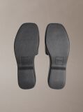 Black Amelia - Leather Platform Sliders  Women