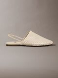 Μπεζ Δερμάτινα Slingback Mules  Γυναίκα