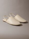 Μπεζ Δερμάτινα Slingback Mules  Γυναίκα