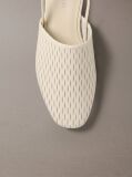 Μπεζ Δερμάτινα Slingback Mules  Γυναίκα