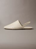 Μπεζ Δερμάτινα Slingback Mules  Γυναίκα