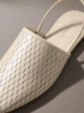 Μπεζ Δερμάτινα Slingback Mules  Γυναίκα