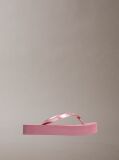Pink Pearlised Platform Flip Flops  Women