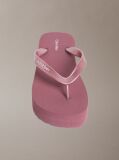 Pink Pearlised Platform Flip Flops  Women