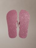 Pink Pearlised Platform Flip Flops  Women