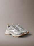 Ασημί Μεταλλιζέ Υβριδικά Sneakers Πεζοπορίας  Γυναίκα