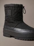 Μαύρο Καπιτονέ Μπότες Χιονιού Flatform Με Λογότυπο  Γυναίκα