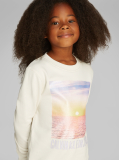 White Sunset Graphic Terry Sweatshirt  Girls