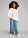 White Sunset Graphic Terry Sweatshirt  Girls
