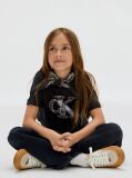 Μαύρο Άνετο T-shirt Με Λογότυπο  Κορίτσι