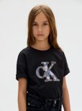Μαύρο Άνετο T-shirt Με Λογότυπο  Κορίτσι