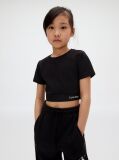 Μαύρο Άνετο Cropped Milano Τοπ  Κορίτσι