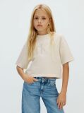 Grey Boxy Logo T-shirt  Girls
