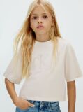 Grey Boxy Logo T-shirt  Girls