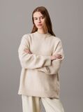 Beige Relaxed Wool Blend Jumper  Women
