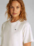 Λευκό Άνετο T-shirt Με Λογότυπο  Γυναίκα