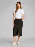 White Waffle Short Sleeve Fitted T-Shirt  Women