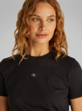 Μαύρο T-Shirt Σε Κανονική Γραμμή  Γυναίκα
