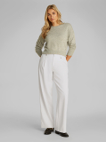 White Ecovero Tailored Wide Pants  Women