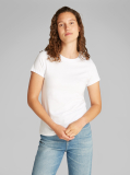 Λευκό T-shirt Με Λογότυπο Σε Slim Γραμμή  Γυναίκα