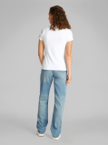 Λευκό T-shirt Με Λογότυπο Σε Slim Γραμμή  Γυναίκα