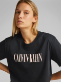 Black Varsity Boxy T-Shirt  Women