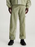 Green Relaxed Nylon Cargo Pants  Men