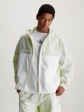 White Relaxed Hooded Ripstop Jacket  Men