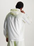 White Relaxed Hooded Ripstop Jacket  Men