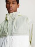 White Relaxed Hooded Ripstop Jacket  Men