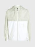 White Relaxed Hooded Ripstop Jacket  Men